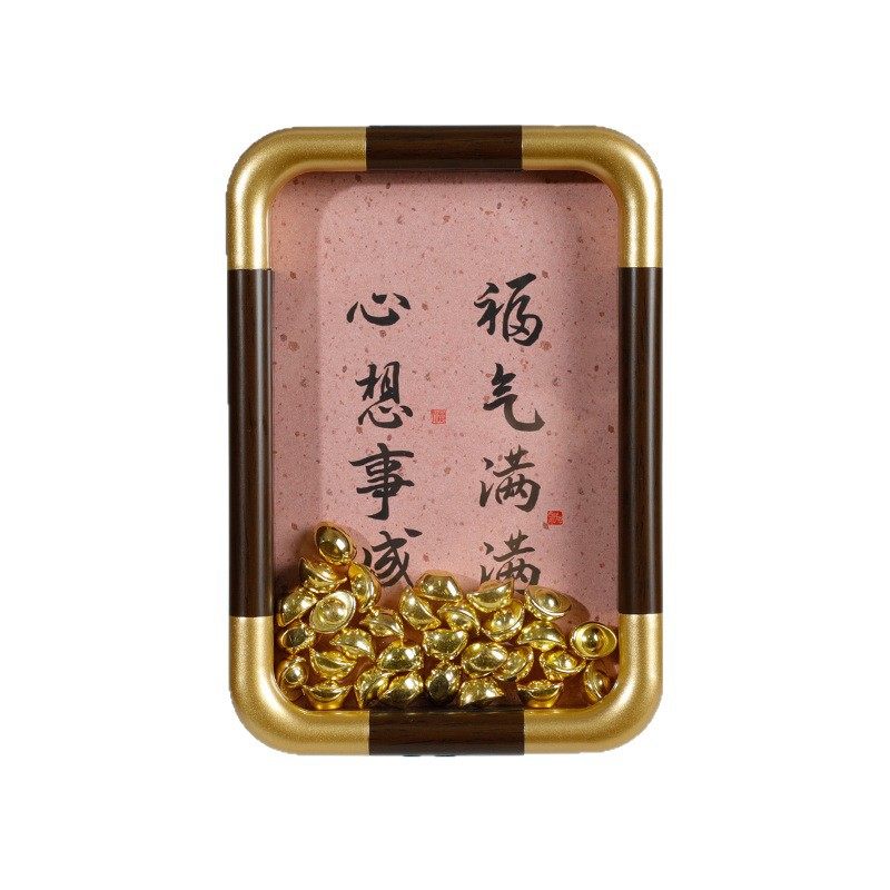 02 # New Copper Corner Frame Hollow 1.2 Photo Frame Display Stand Imitation Copper Corner Pvc Rounded Corner Wholesale 6inch 7inch Blank Calligraphy and Painting