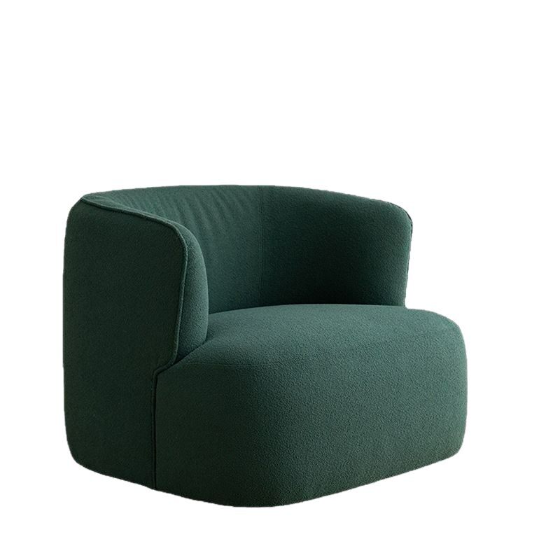 北欧轻奢沙发椅单人羊羔绒旋转沙发卧室咖啡厅酒店售楼部洽谈沙发