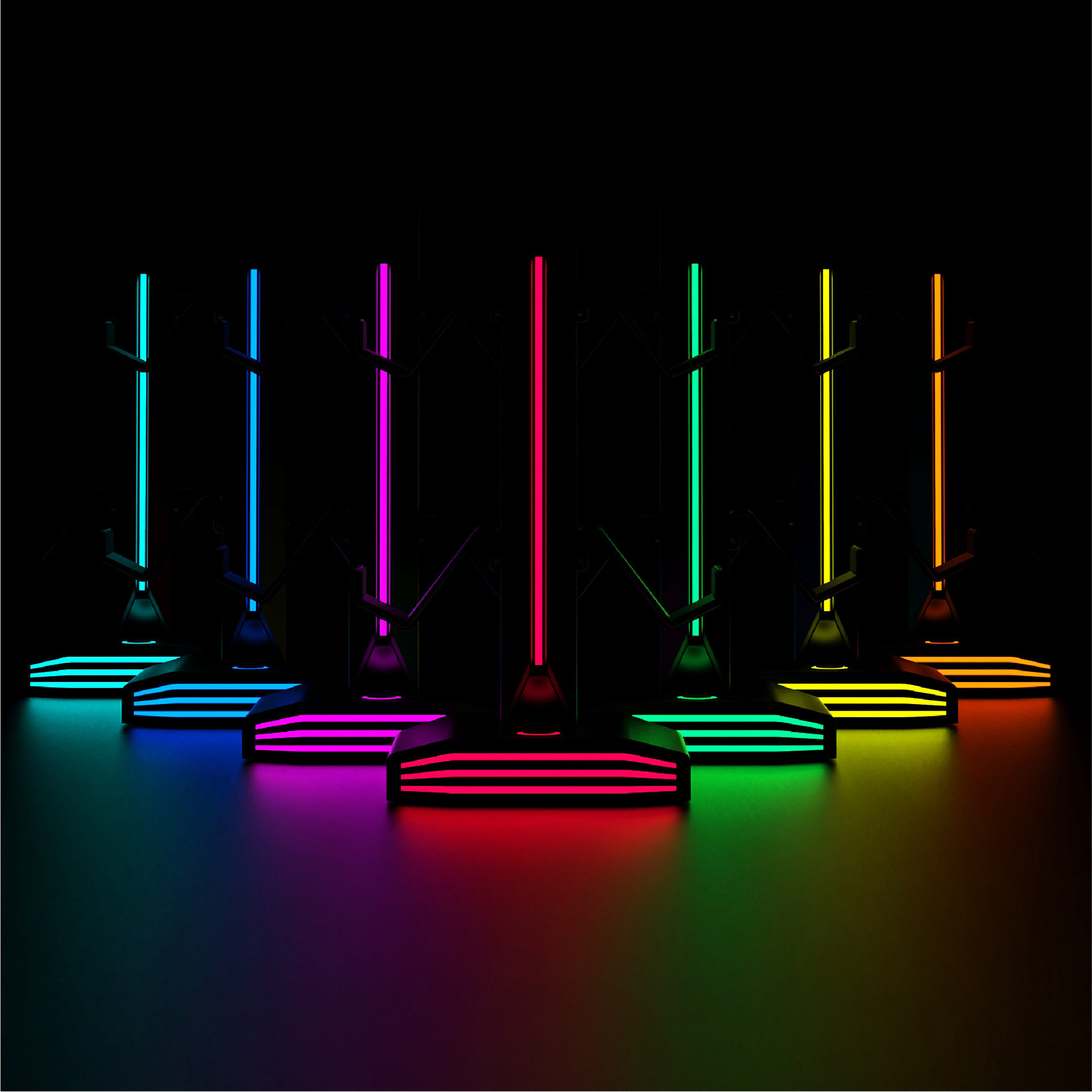Cross-Border New Product Rgb Lighting Handle Headphone Holder with 2 USB Interfaces and 9 Cool Lighting Special Effects Ready for Table Setting