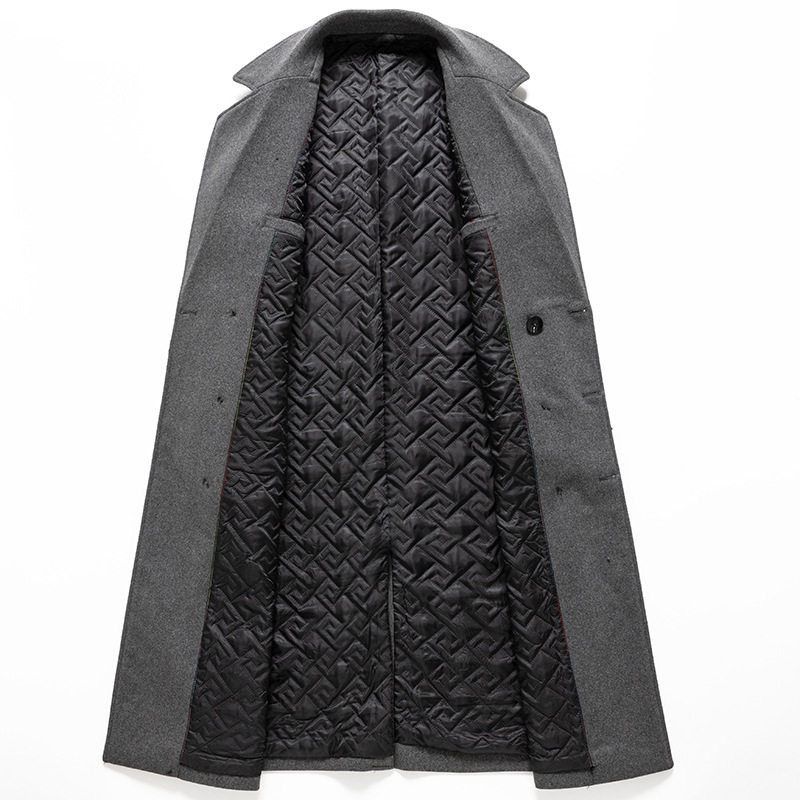 Mens Wool Overcoat Thick Loose Fit Mid Length Knee Length Autumn Winter Fashion Wholesale Available