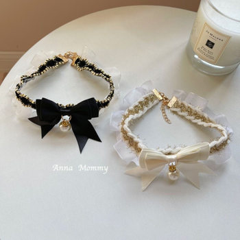 Cat Scarf Collar Bow Tie Saliva Scarf Decoration Small Fragrant Lace Ragdoll Dog Kitten Small Size Dogs