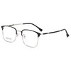 Fashion glasses frame men's business non-magnetic titanium alloy two-color plating full frame square Danyang myopia glasses frame wholesale