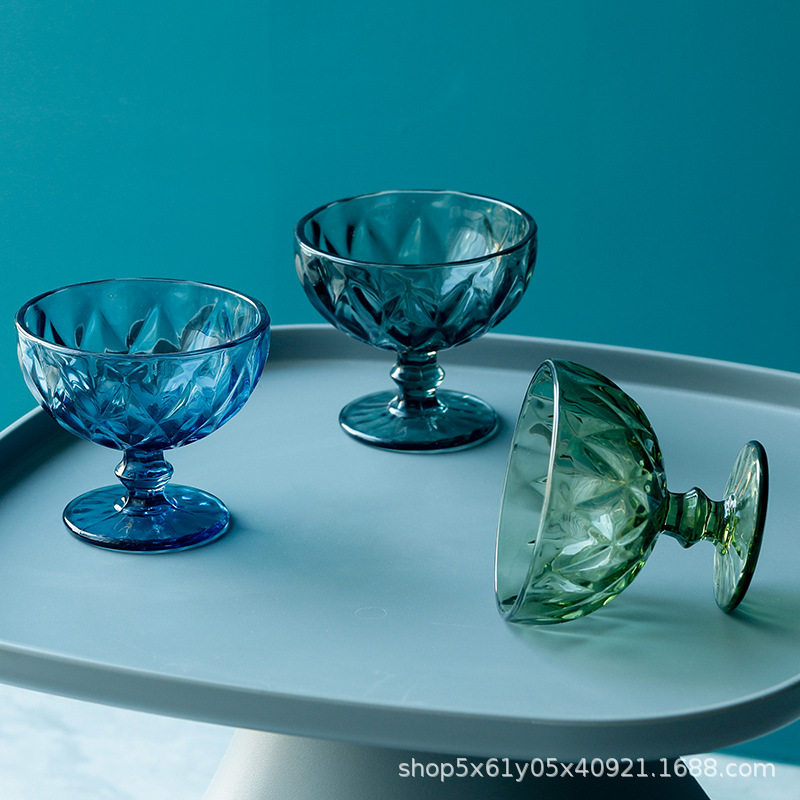 Colorful Original Ice Cream Bowl Cocktail Glass Red Wine Glass Mojito Goblet Juice Glass Champagne Glass