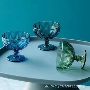 Colorful Original Ice Cream Bowl Cocktail Glass Red Wine Glass Mojito Goblet Juice Glass Champagne Glass