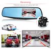 Rearview mirror driving recorder double lens 4.19 inch car monitoring 1080P front and rear double recording recorder