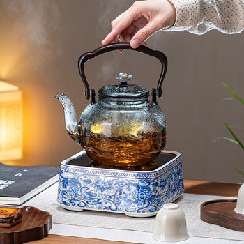 Electric Ceramic Stove Tea Maker Household Explosion-Proof High Borosilicate Glass Water Kettle Stove Tea Stove Tea Set Travel Set