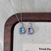 Nine Purple Fire S925 Sterling Silver New Chinese Natural Aquamarine Amethyst Gourd Pendant Female Niche Transport Necklace