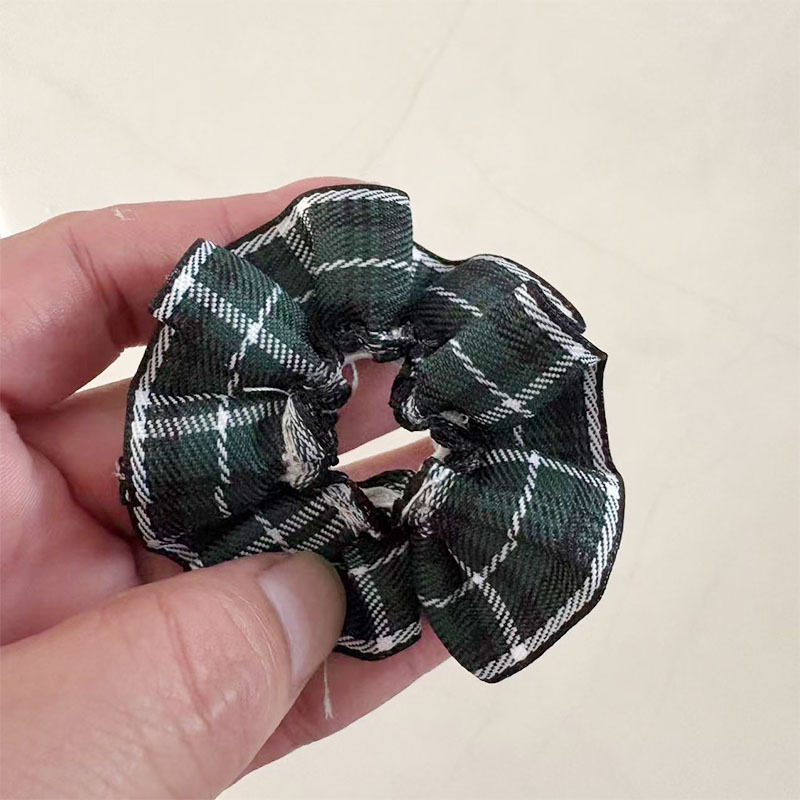 可爱迷你帆布包毛绒玩偶格子包西高地公仔扭棒小狗配饰格子裙娃衣