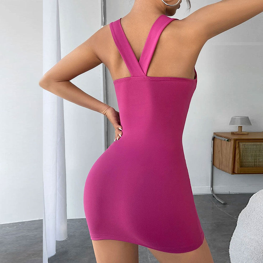 Bodycon Midi Dress Sexy Slim Fit Elegant Style Adjustable Straps Spring Summer Fashion Wholesale Available