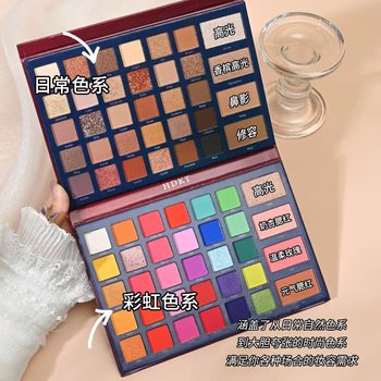 Beautyhdkt 68-Color Multi-Functional Foldableing Eye Shadow Palette for Makeup Artists Pearlescent Matte Cos Stage Makeup