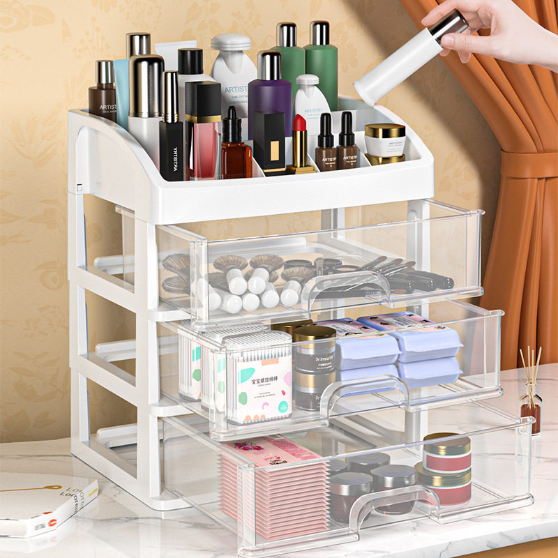 Desktop Storage box cosmetics storage rack nail tools lipstick box drawer sundries mask storage rack