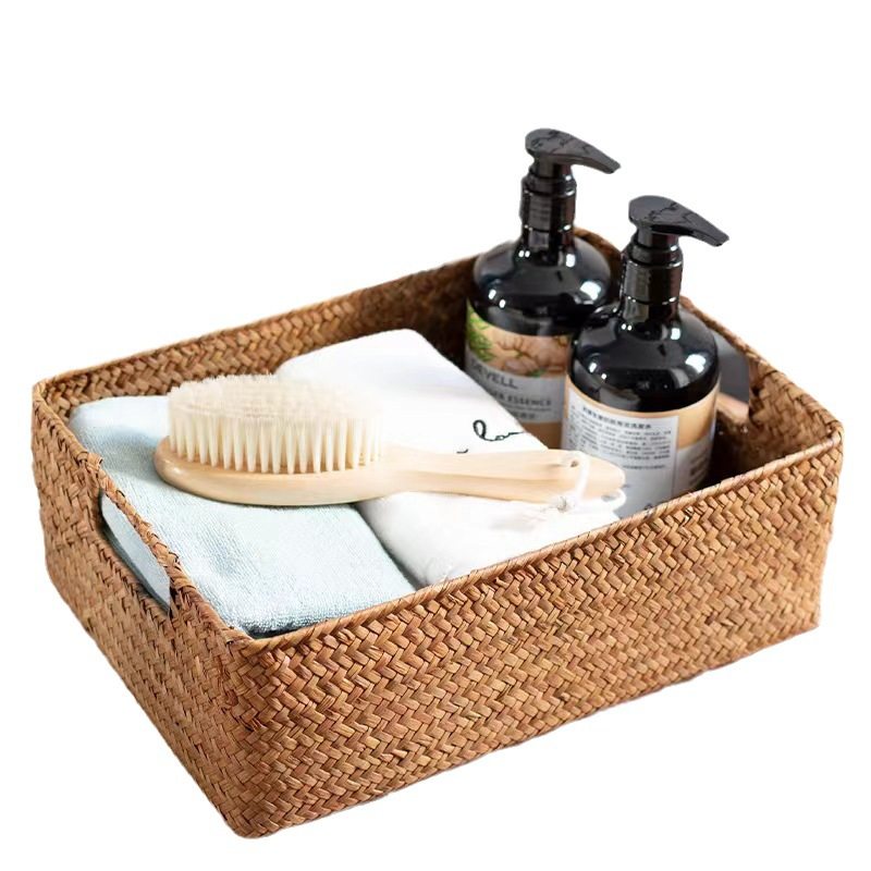 Straw Storage Box Clothing Storage Basket Gift Box Home Furnishings Hotel Decoration Clothing Storage Box Wholesale