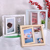 Photo frame manufacturers supply creative rotating double-sided photo wooden frame decoration wholesale couple gift commemorative photo frame