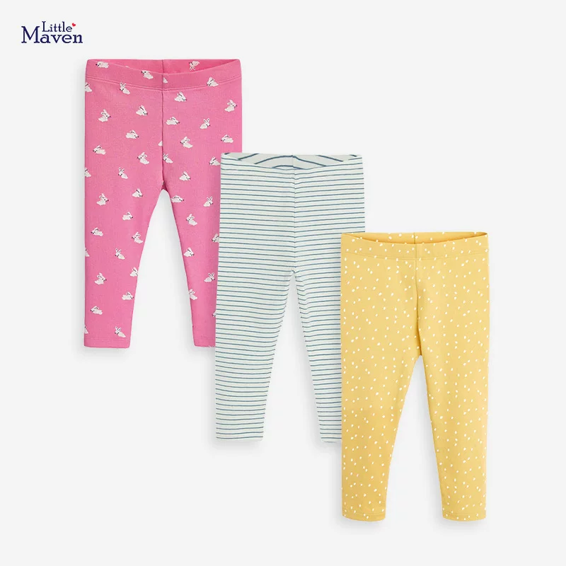 Girls' Autumn Stretch Leggings, Style Striped Kids' Long Pants