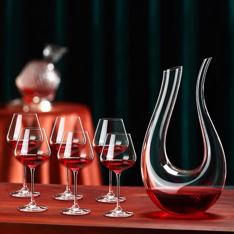 Idlita Crystal Burgundy goblet Hotel Club KTV home high-end big belly wine glass wine set