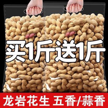 Longyan Peanuts with Shells, Original Flavor, Five-Spice Garlic Flavor, Snacks for Drinking, Boiled and Salty, 2.5kg Packs, Wholesale New Year Snacks and Roasted Seeds and Nuts