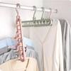 Nine-Hole Drying Space-Saving Creative Clothes Hanger Storage Artifact Multi-Functional Foldableing Clothes Hanger Magic Hanging Clothes for Home Use