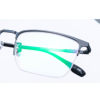 New men's steel leather business titanium magnetic glasses frame eyebrow half frame brushed myopia glasses frame alloy myopia city