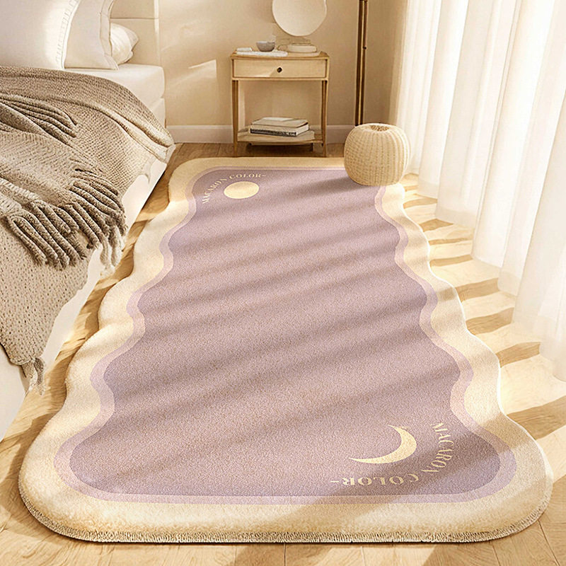 Simple Bedroom Bedside Blanket Special-Shaped Cashmere Carpet Long Bed Front Floor Mat Foot Mat Household Window Sideboard Mat Bay Window Mat
