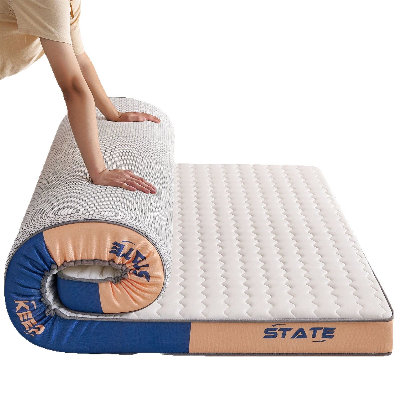 Thickened Knitted Cotton Latex Memory Sponge Upholstered Mat Student Dormitory Tatami Mat Bottom Single Bed Folding Mattress