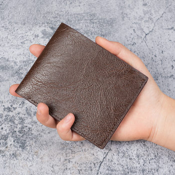 Factory in stock Short Men's Wallet Printable Logo Multifunctional Card Wallet 20% Discount Coin Wallet Cross-border Exclusive