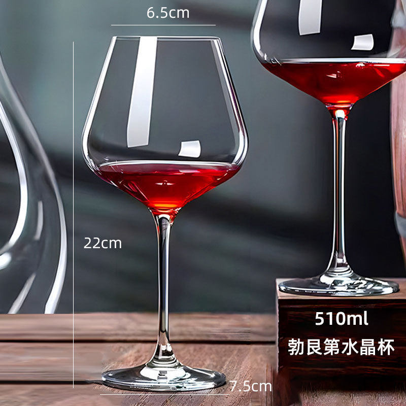 Hot Selling Glass U-Shaped Decanter Red Wine Glass Set Goblet Burgundy Crystal Red Wine Glass High-End Set
