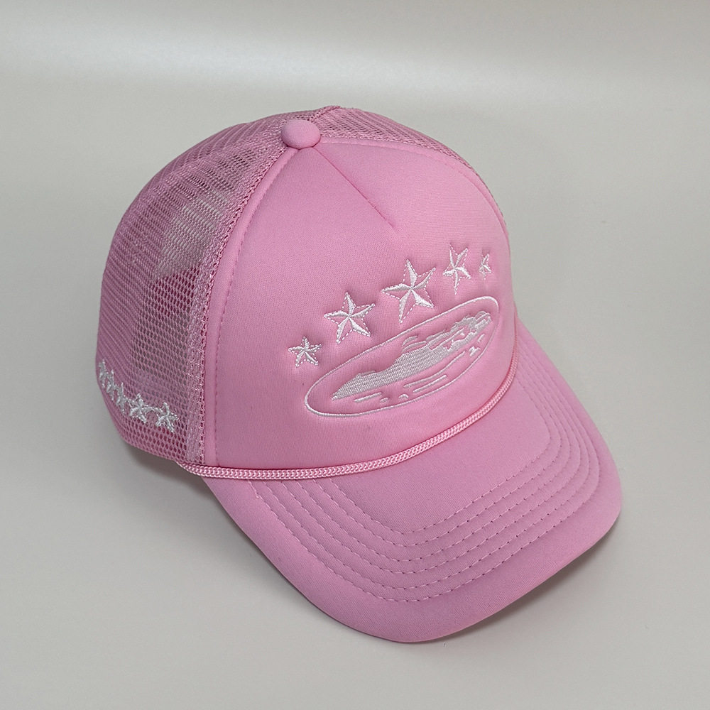 Corteiz CRTZ hat fashion baseball cap five-star color block mesh summer cap all-match truck cap men