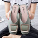2021 fashion new online celebrity loafers square buckle pvc plastic half-pack shoes flat half slippers women's shoes summer wholesale