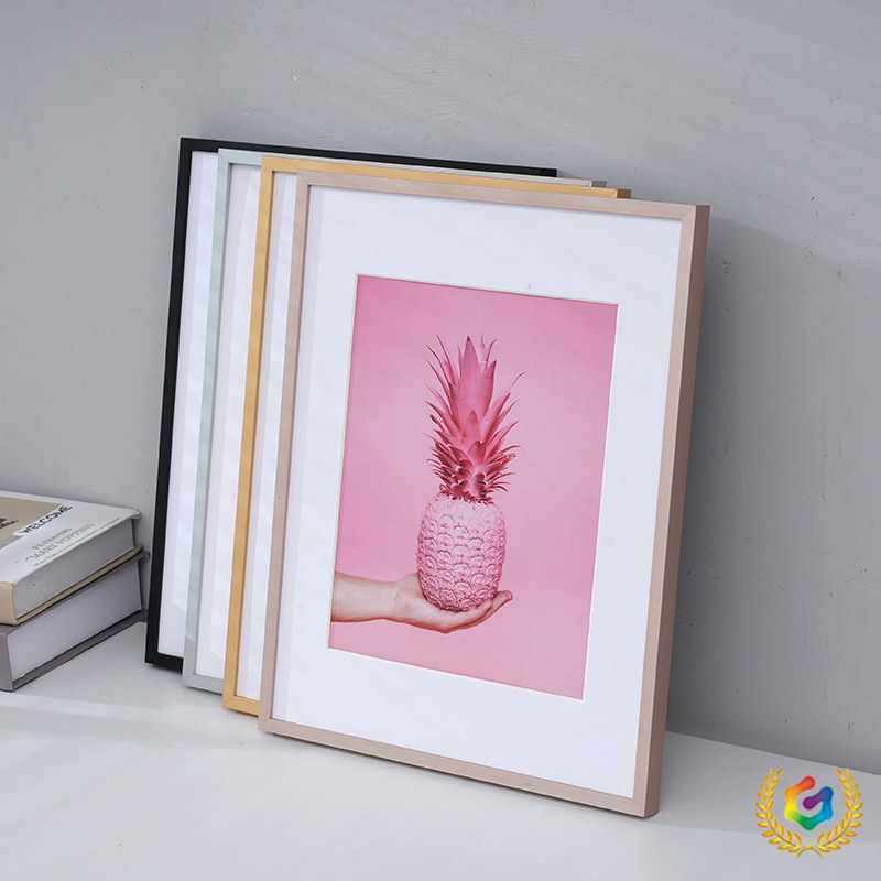 ✅ Thin Edge Electroplated Aluminum Alloy Photo Frame Puzzle Frame 16inch 24inch Large Picture Frame Wall Hanging Elevator Poster Mounting Frame