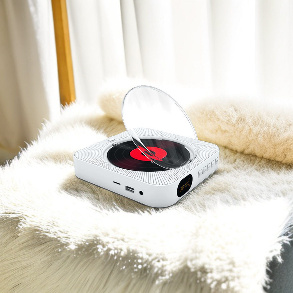 Cross-Border Popular Wall-Mounted Cd Player with Timer, Digital Display, Bluetooth Audio Connection, English Learning Machine, Portable Prenatal Education Cd Player