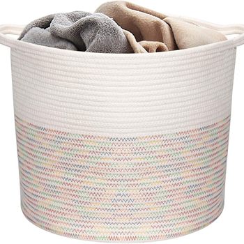 Nordic Fabric Cotton and Linen Clothes Sundry Desktop Storage Box Storage Basket Folding Toy Storage Basket Dirty Clothes Basket Wholesale