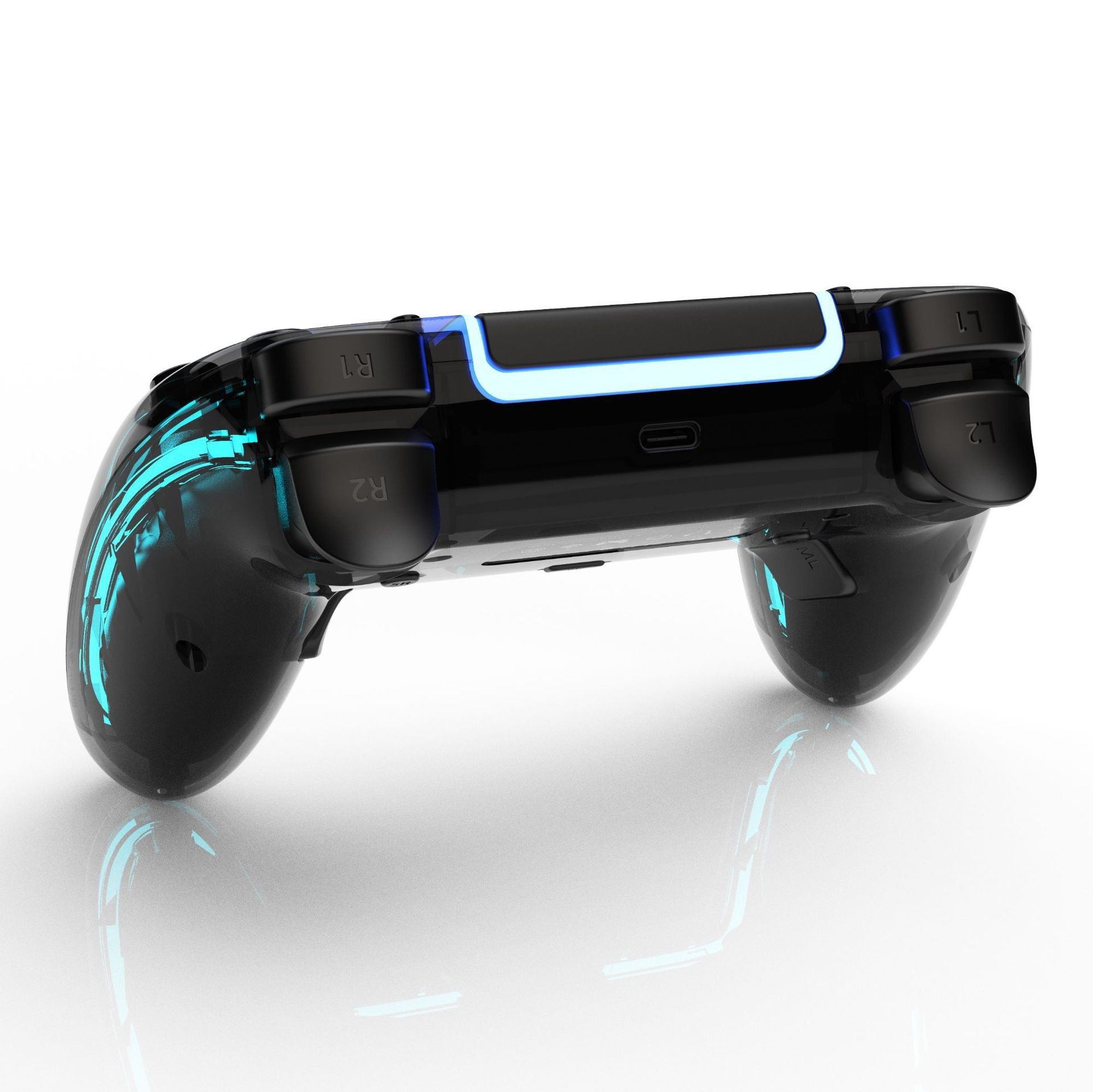 P4 Game Controller Neon Rgb Colorful Luminous Switch Wireless Game Controller Hall Joystick 6-Axis Somatosensory