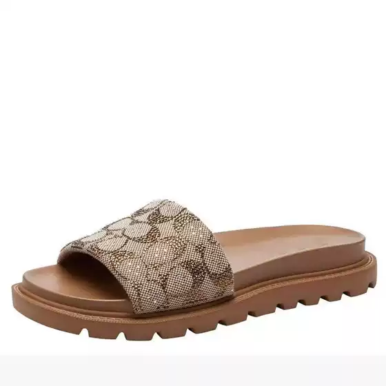 Kc Summer Comfort Slippers with a Soft Feel, Lightweight Outdoor Non-Slip Color-Blocked Slide Sandals, Eagle Head Design, Cross-Border Wholesale