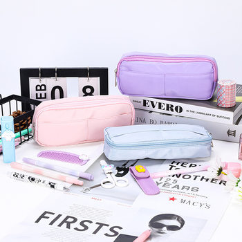 Free Student-Specific Stationery Pencil Bag, Simple, High-Looking, Large-Capacity Pencil Bag, Niche, Non-Colliding, Stain-Resistant Stationery Bag