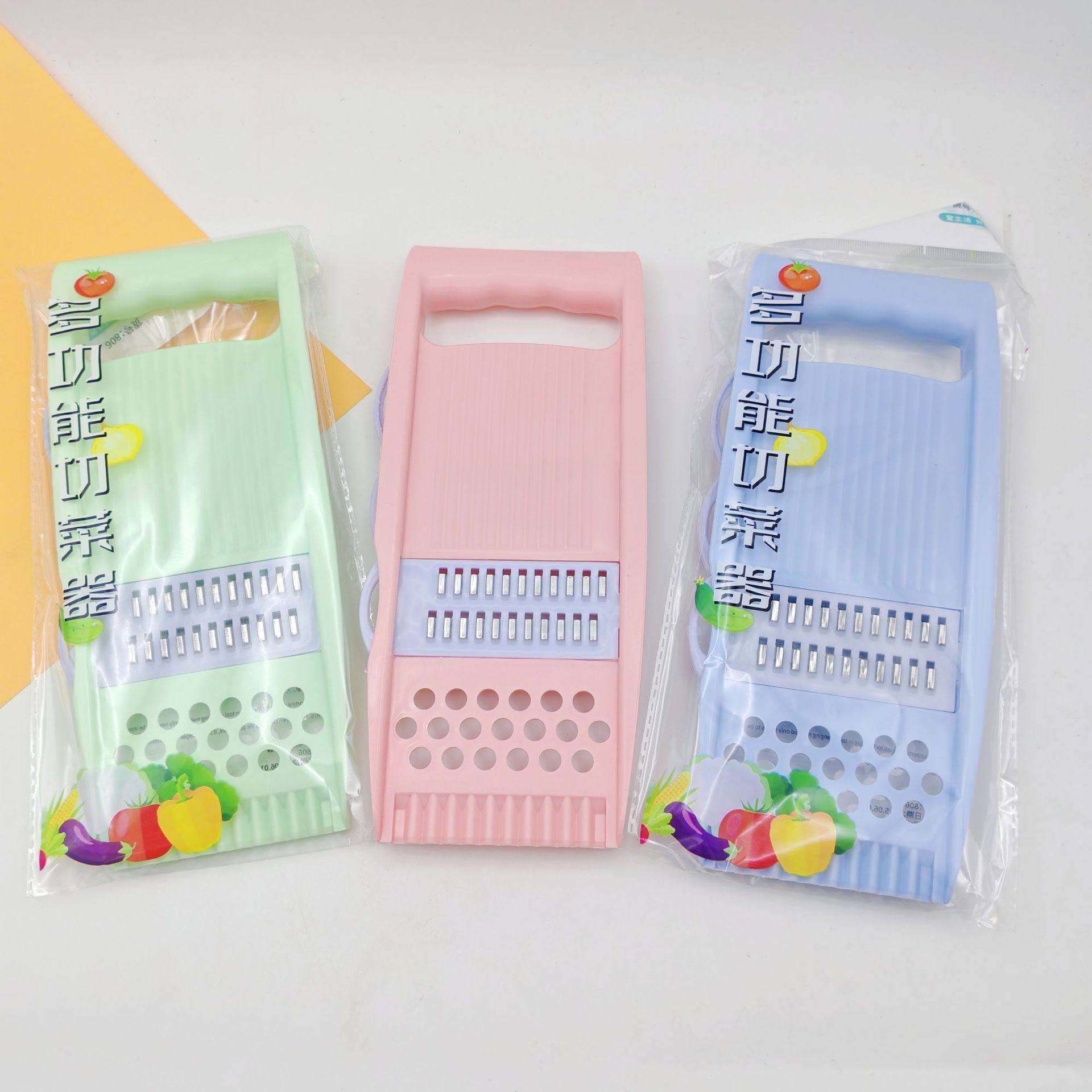 Colorful Kitchen Multifunctional Stainless Steel Vegetable Cutter Grater Shredder Potato Cucumber Grater Slicer