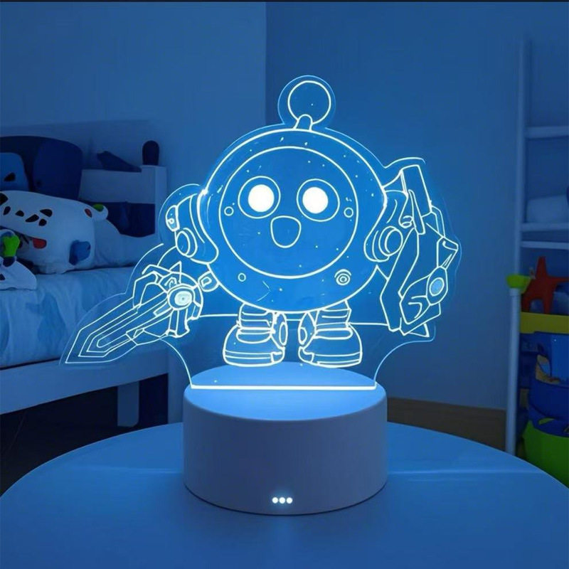 Egg Party 3D Night Light Creative Atmosphere Lamp Peripheral Figurine Desk Lamp USB Plug-In Model Children's Birthday Gift