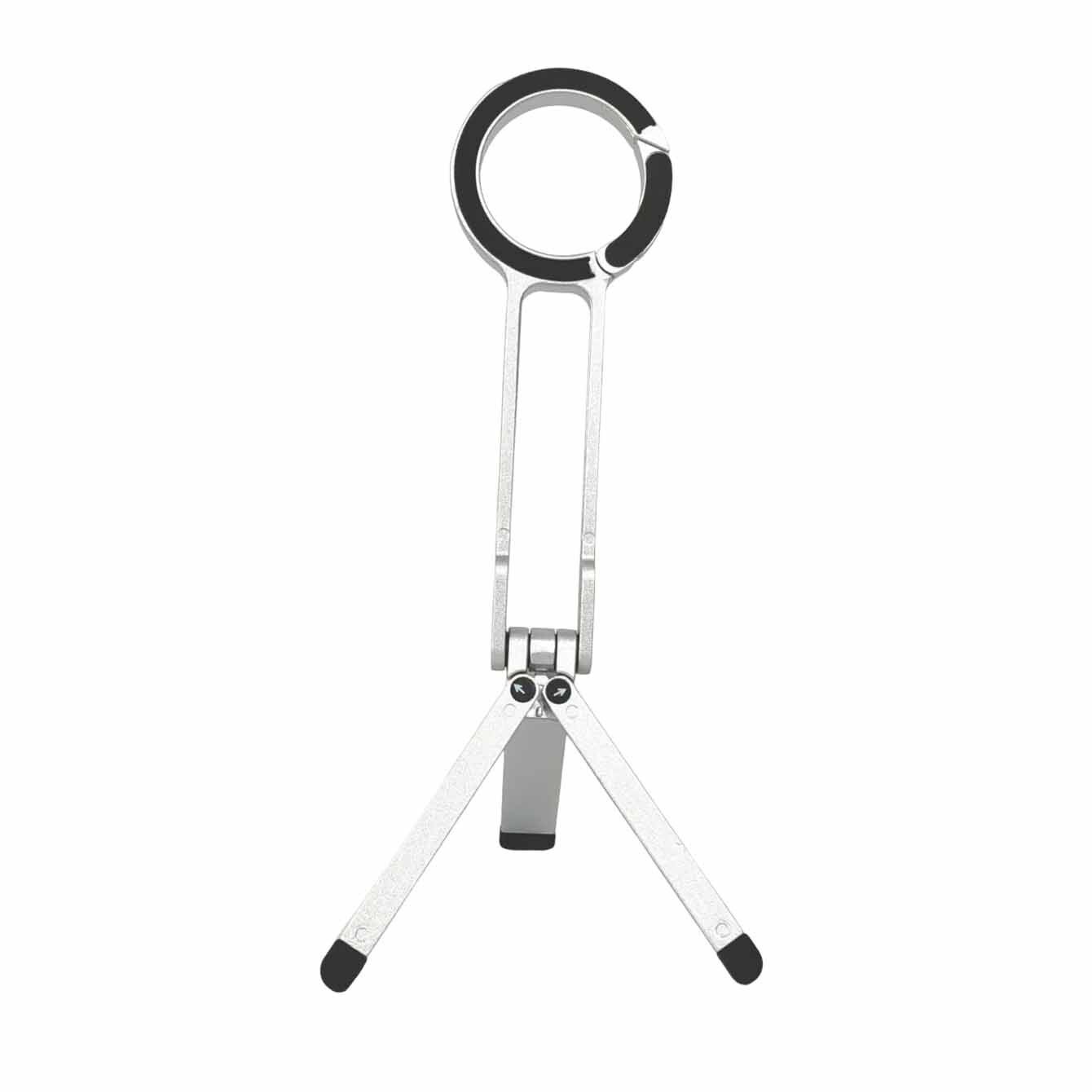 Multifunctional Magnetic Holder Desktop Lazy Mobile Phone Holder Outdoor Carabiner Integrated Folding Metal Tripod