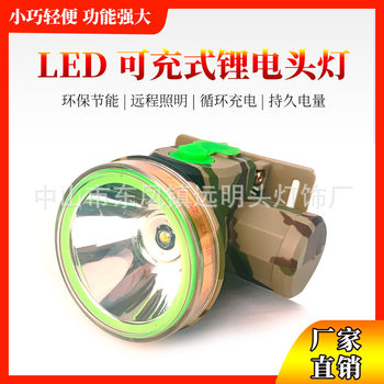Wholesale LED rechargeable waterproof strong light endurance head-mounted miner's lamp outdoor lighting fishing diving lithium battery headlight
