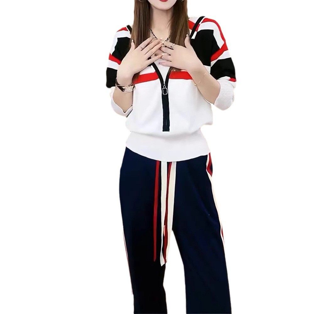 Shang Niche Suit Women's 2025 New Slim Fit Sports Sweatshirt Two-Piece Set Korean Style High-End