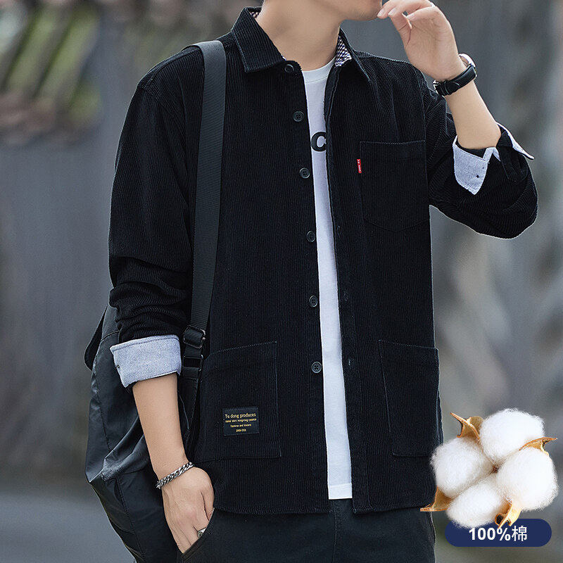 &Aacute;o Sơ Mi Nam Cotton D&agrave;i Tay Thu Đ&ocirc;ng Phong C&aacute;ch Casual M&agrave;u Đen, N&acirc;u, X&aacute;m, Xanh...