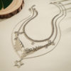 Jewelry hot girl style niche tassel star suit necklace female hip hop round beads cold necklace