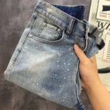Взрывной стиль gypsophila hot diamond джинсы модные мужские летние тонкие стрейчевые джинсы для стройных ног блестящий тренд