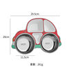 304 Stainless Steel Children's Car Dinner Plate Removable and Washable Baby Food Bowl Creative Cartoon Split Plastic Plate Set