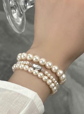 施华家珍珠手链珍珠法式女手串
