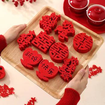 Wedding throwing felt mini happy words wedding decoration layout spreading bed creative happy words wholesale wedding supplies happy words