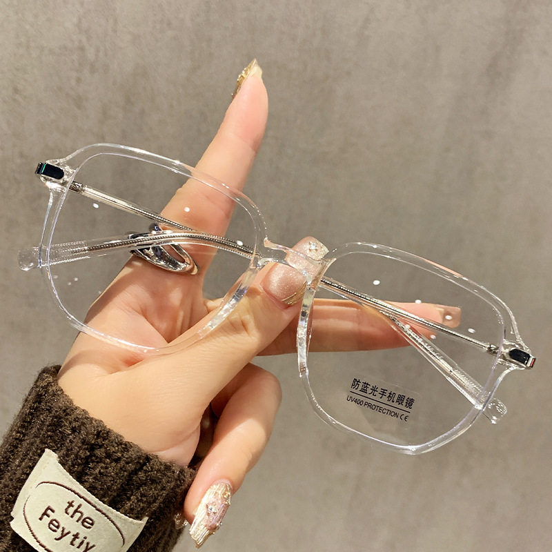 0796 new Korean version TR90 box glasses frame net red live red book with myopia anti-blue glasses