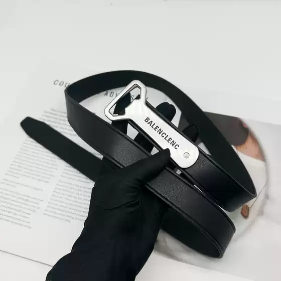 New Paris Bottle Opener Belt Men and Women High-end All-match Length Adjustable Belt Women's Trendy High Street Free