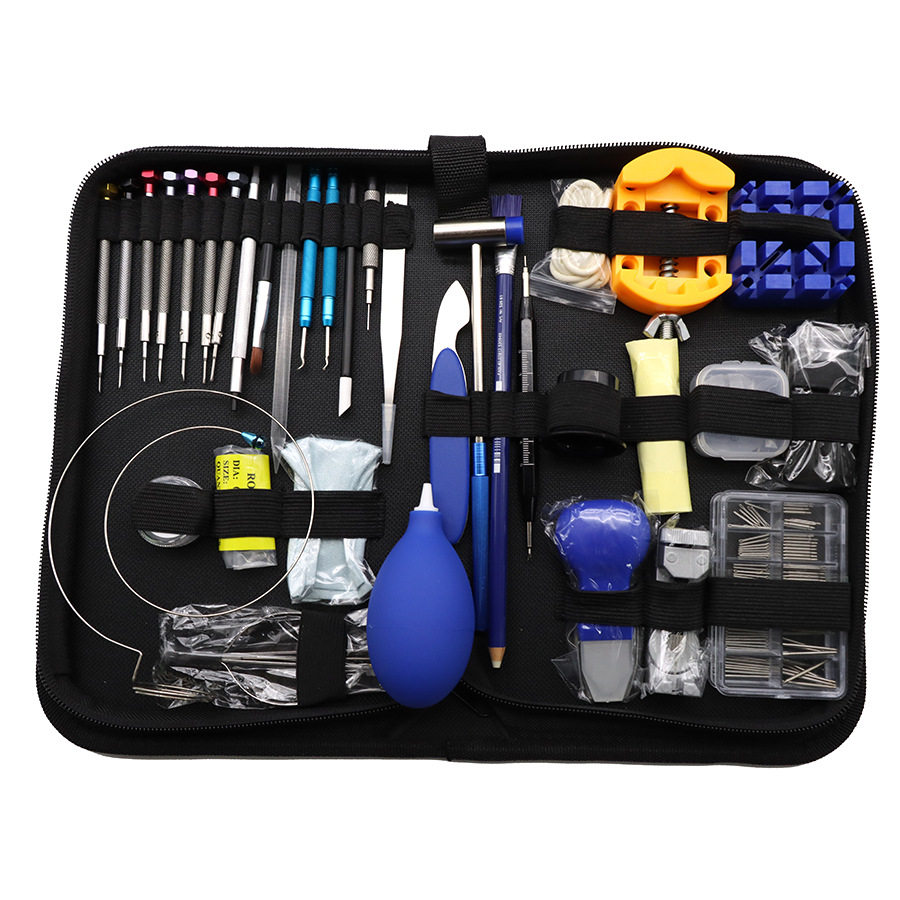 Watch Repair Tools 178 Pieces Watch Back Cover Strap Watch Cleaning Tool Set Watch Adjuster Lug Cotter Pin