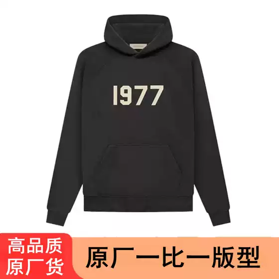 Original Quality Fog Essentials1977 Series Ss22Hoodie Flocked Pullover Hooded Velvet Sweatshirt