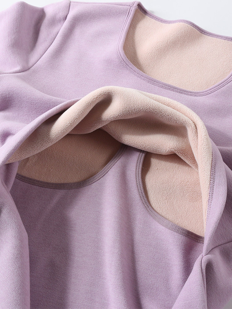 Pregnant Women's Lactation Warm Top fleece-lined Thickened Cationic Composite One-piece Cashmere Postpartum Feeding Moon Clothing for Autumn and Winter